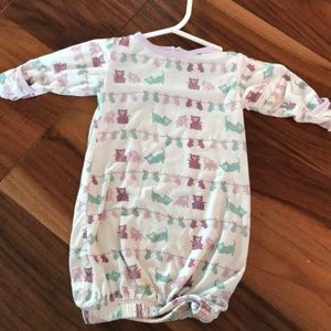 Kickee pant newborn gown (cats)